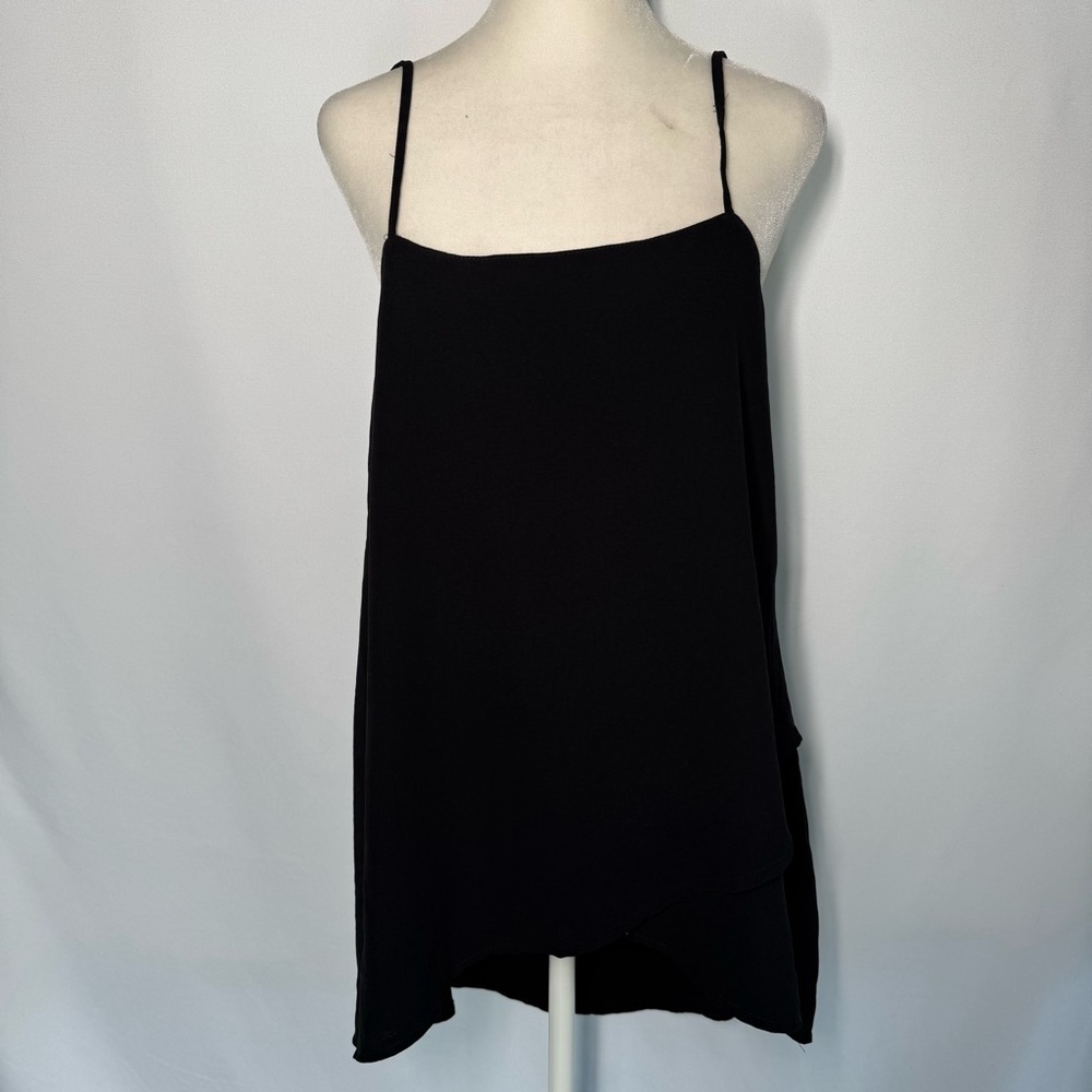 ❤️3/$30 Black Spaghetti Strap Women’s Chiffon Tank Top - Size XL